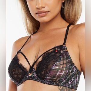 NWT💎 Savage X Fenty “A Little Tart” Unlined Bra in That’s Hella Plaid